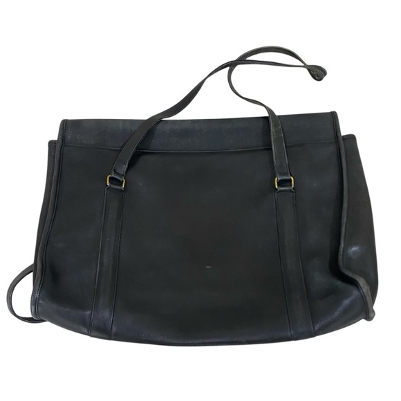 Vintage Coach black leather envelope portfolio briefcase 5190 bag - Picture 2 of 8